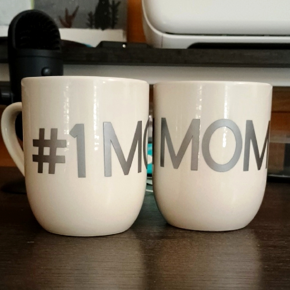 Mother's Day Mugs #1 Mom White Mugs Set